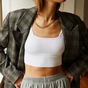 Free people Andi Square Neck Seamless Crop Top Bra M/L